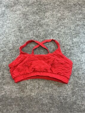 Lola Getts Active Red Textured Sports Bra A17